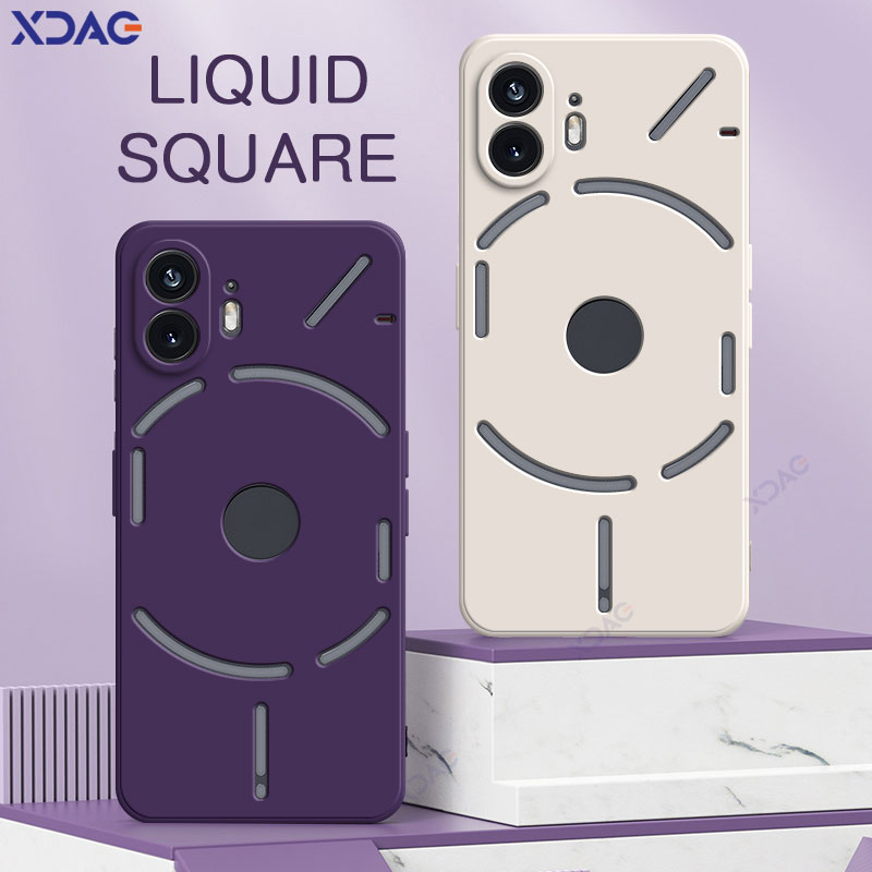 Luxuriöse weiche zweilagige Abdeckungen für Nothing Phone 1 2 NothingPhone1 NothingPhone2 5G Kameraschutz, quadratische Flüssigsilikonhülle