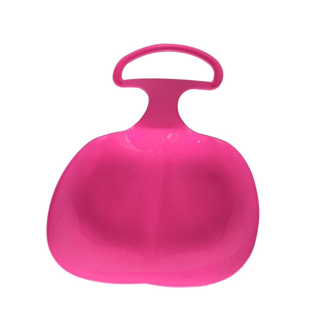 Winter Outdoor Sport Thicken Kids Adult Snow Sled Sledge Ski Board Sleigh Outdoor Grass Plastic Boards Sand Slider Snow Luge: Pink