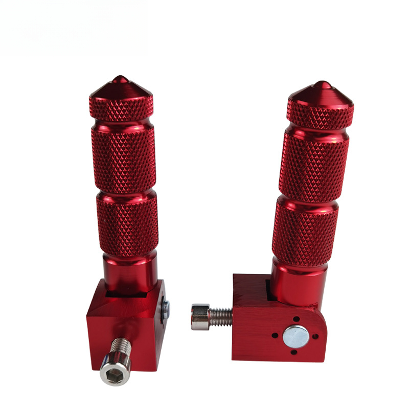Motocicleta modificada, scooter, accesorios para bicicletas eléctricas, pedal plegable medio CNC de aleación de aluminio, pedales delanteros y traseros