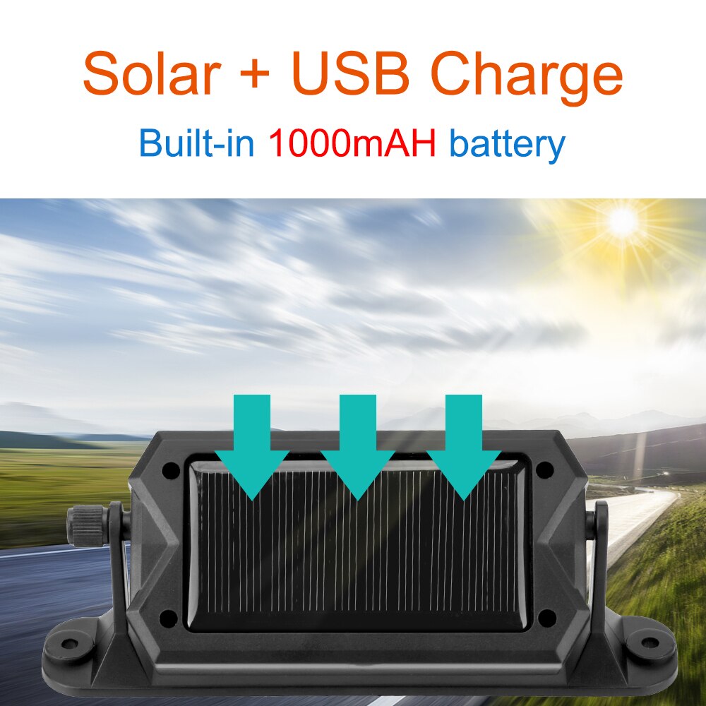 Auto Rv Truck Tpms Met 6 Externe Sensoren Draadloze Digitale Lcd Alarm Bandenspanningscontrolesysteem Solar Power &amp; Usb opladen