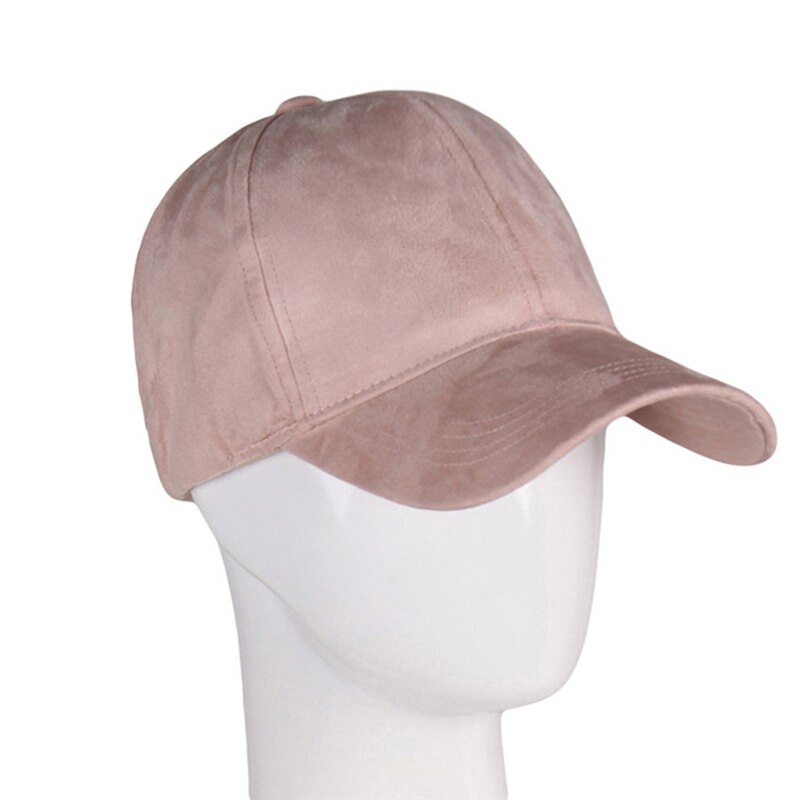 Damen Modische Baseball Cap Hip Hop Caps Damen Straße Kappe Wildleder Hüte Casual Einfarbig Baseball Kappe Für Damen: Leather Pink