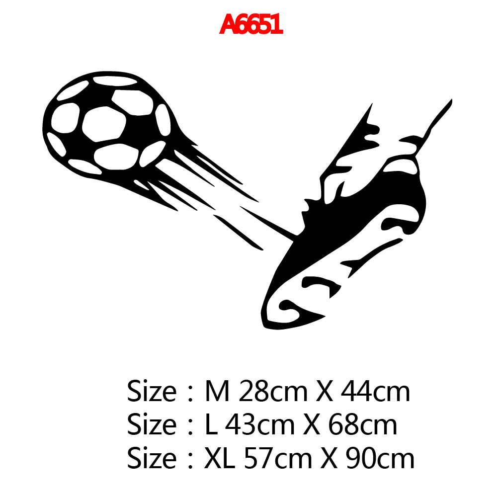 Football Vinyl Wall Sticker Art Decal For Living Room Decor Wallpaper Kids Room Decoration Art Decals: Large / GRAY