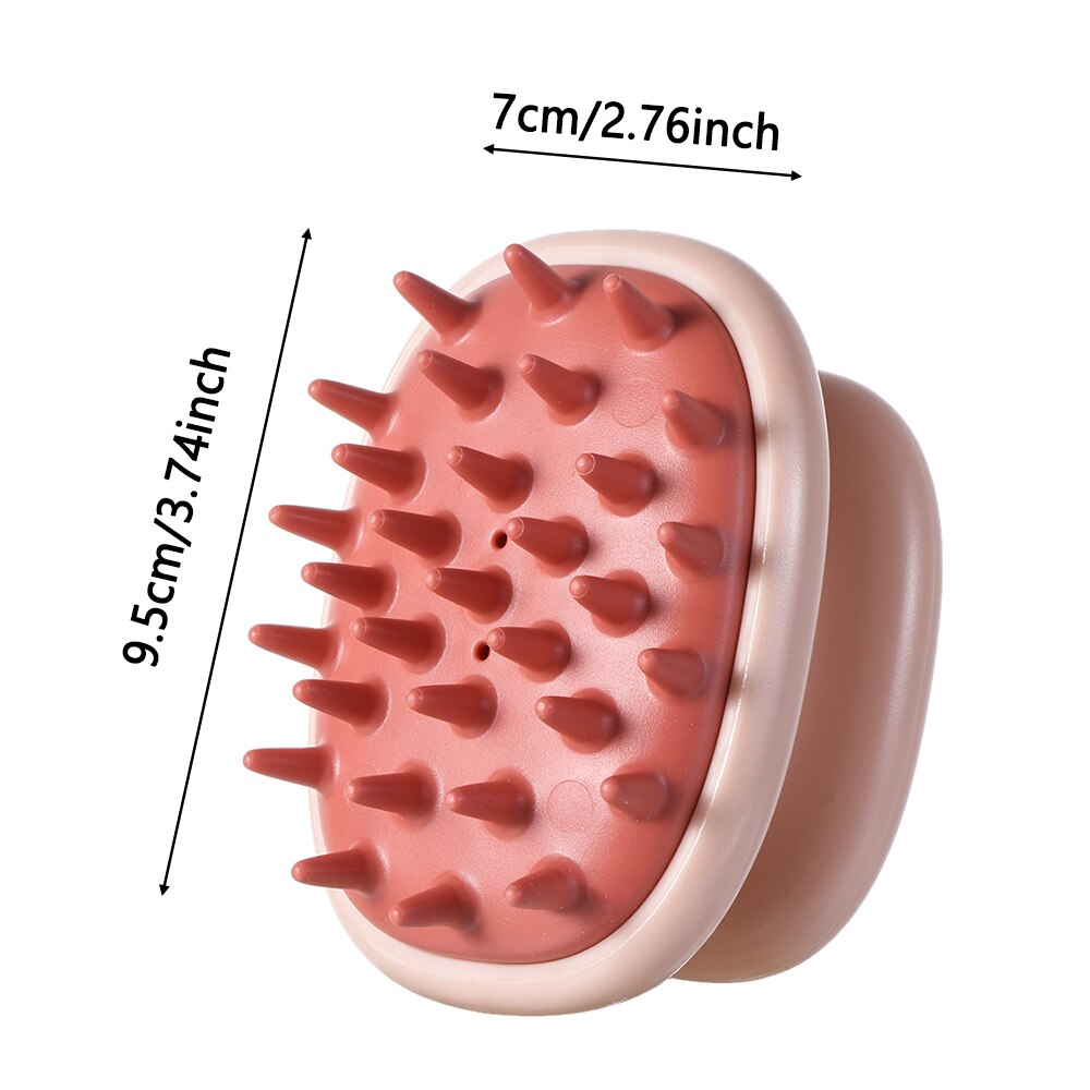 1Pc Siliconen Shampoo Massage Borstel Handheld Hoofd Body Hoofdhuid Haar Kam Wassen Douche Borstel Bad Spa Cleaning Borstels