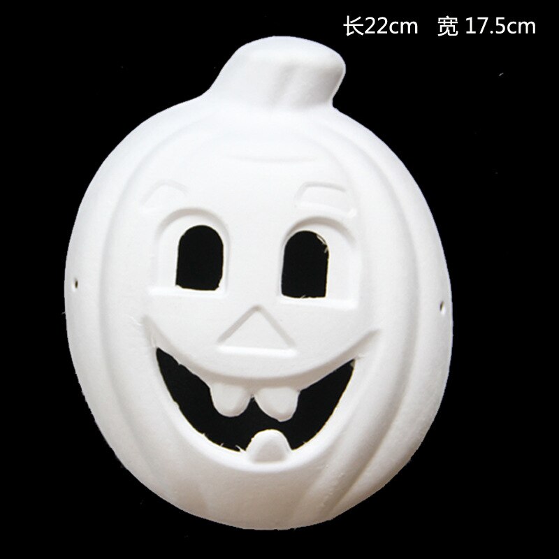 5 stk/parti 17 x 22cm masse gresskar maske maling uferdig halloween maske barnehage gjør det selv håndlaget materiale barn kunst og håndverk oem: Default Title