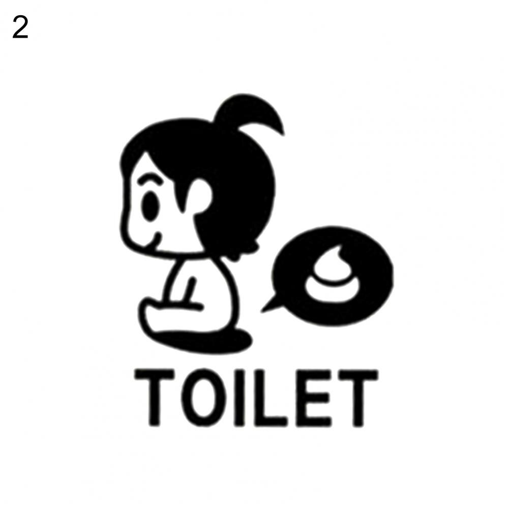 Sticker Decal Self-adhesive Toilet Decal Vibrant Color Toilet Mural: 2