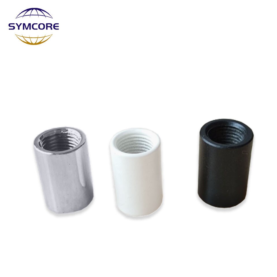 2pcs M10 Inner Tooth Connecting Female Connecting Iron Straight Through Hollow Joint Straight Pipe Lighting Fittings DIY