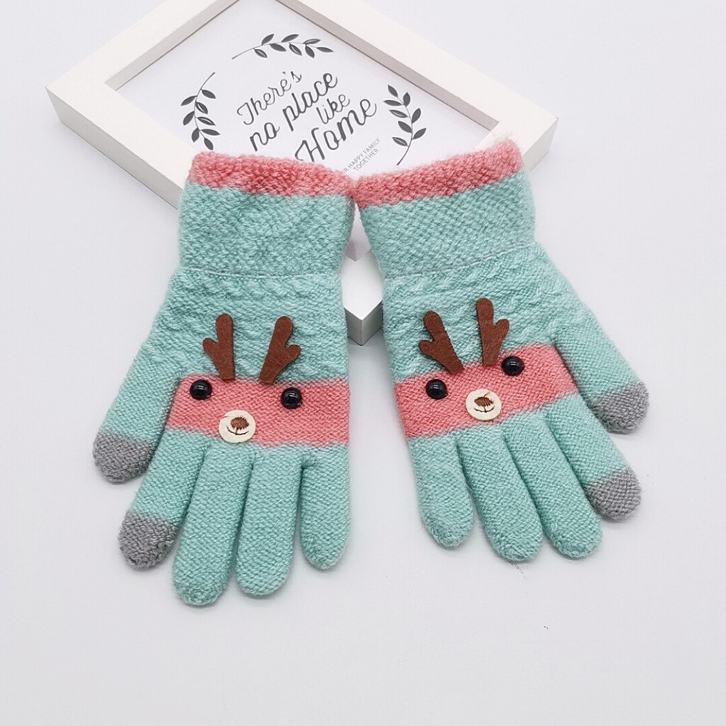 Winter freundlicher Finger warme gestrickte handschuhe mädchen Plus samt gestrickte handschuhe für freundlicher Fäustlinge Handschuhe obst