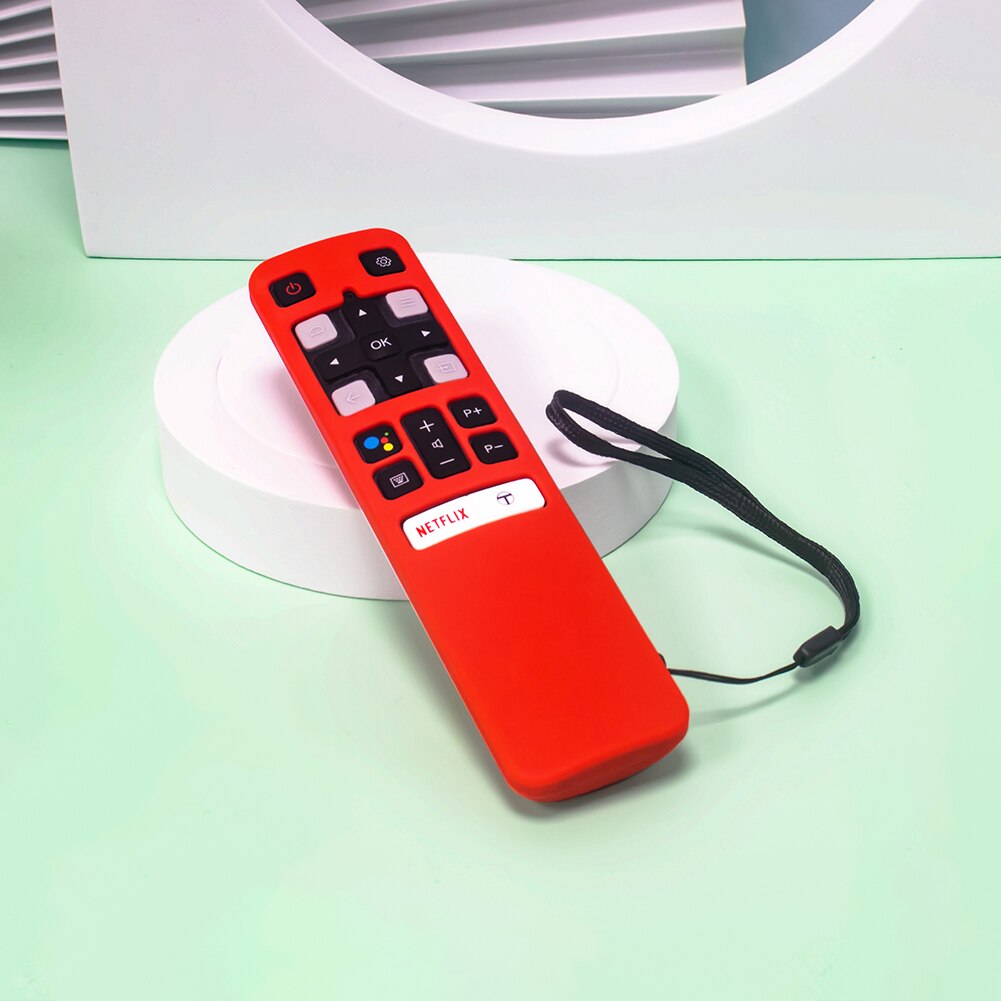 Funda protectora de silicona con cordón para mando a distancia, funda protectora para TCL RC802V FMR1 FNR1 155x40x18m