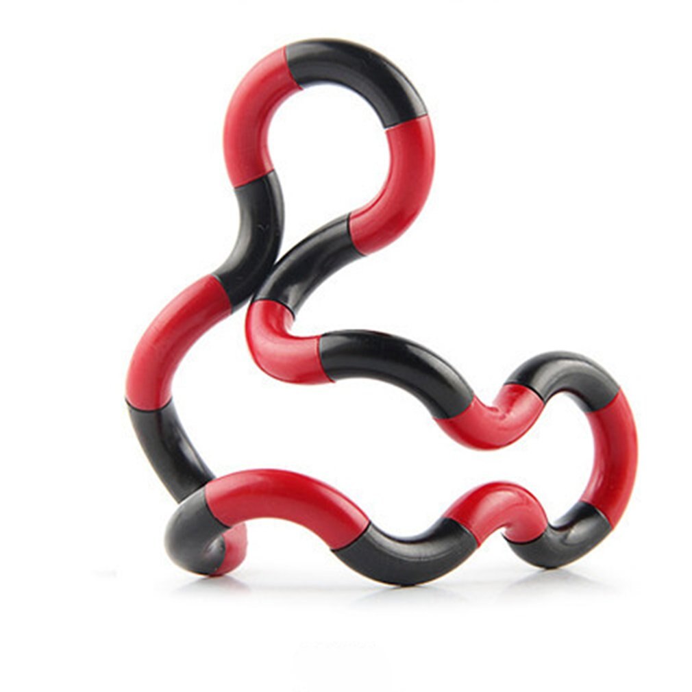 1pz Variabile Corda Attorcigliata Plastica Neutro Cerchio Intrecciato Spago Giocattoli per Bambini di Età di Sfiato di Decompressione Giocattolo Tocco! Tocco! Tocco!: rosso nero