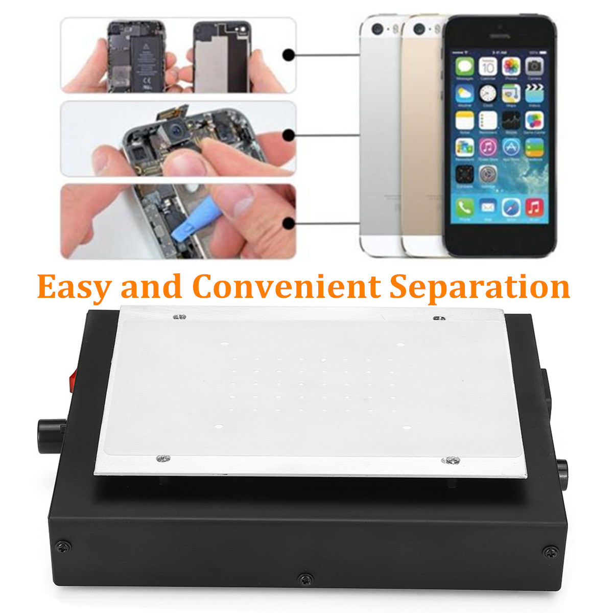 Separador de pantalla de 450W, máquina de reparación de Metal con Calefacción Automática para teléfono, eliminación de vidrio, placa para plataforma, separadores de pantalla LCD
