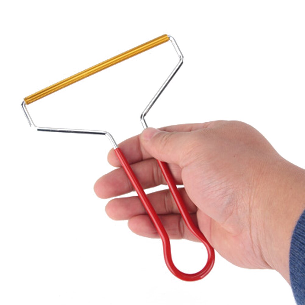 Wool Lint Remover, Small Portable Household Lint Remover for Woolen Overcoats Sweaters: Red