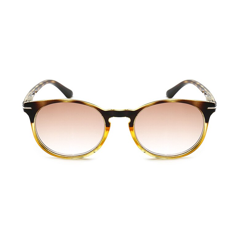 Zilead Resin Reading Glasses Round Double Brown Lens Prebyopia Spectacles For Men Women Hyperopia Eyeglasses Eyewear Unisex