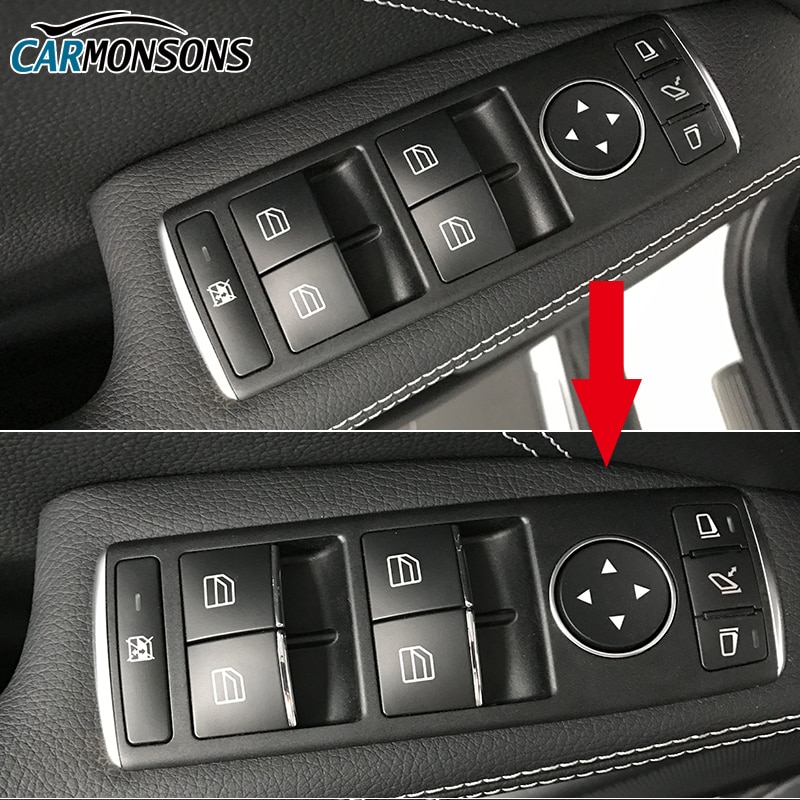 Carmonsons-Botón de elevación de Windiows, embellecedor decorativo de cromo ABS, pegatinas de cubierta para Infiniti Q30 Q30S QX30, accesorios de estilismo de coche