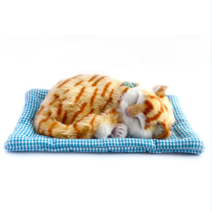 Simulation animal chat lit chien animal de compagnie d'anniversaire Simulation jouets pour enfants endormi chat chien électronique animal de compagnie: Jia fei mao BD