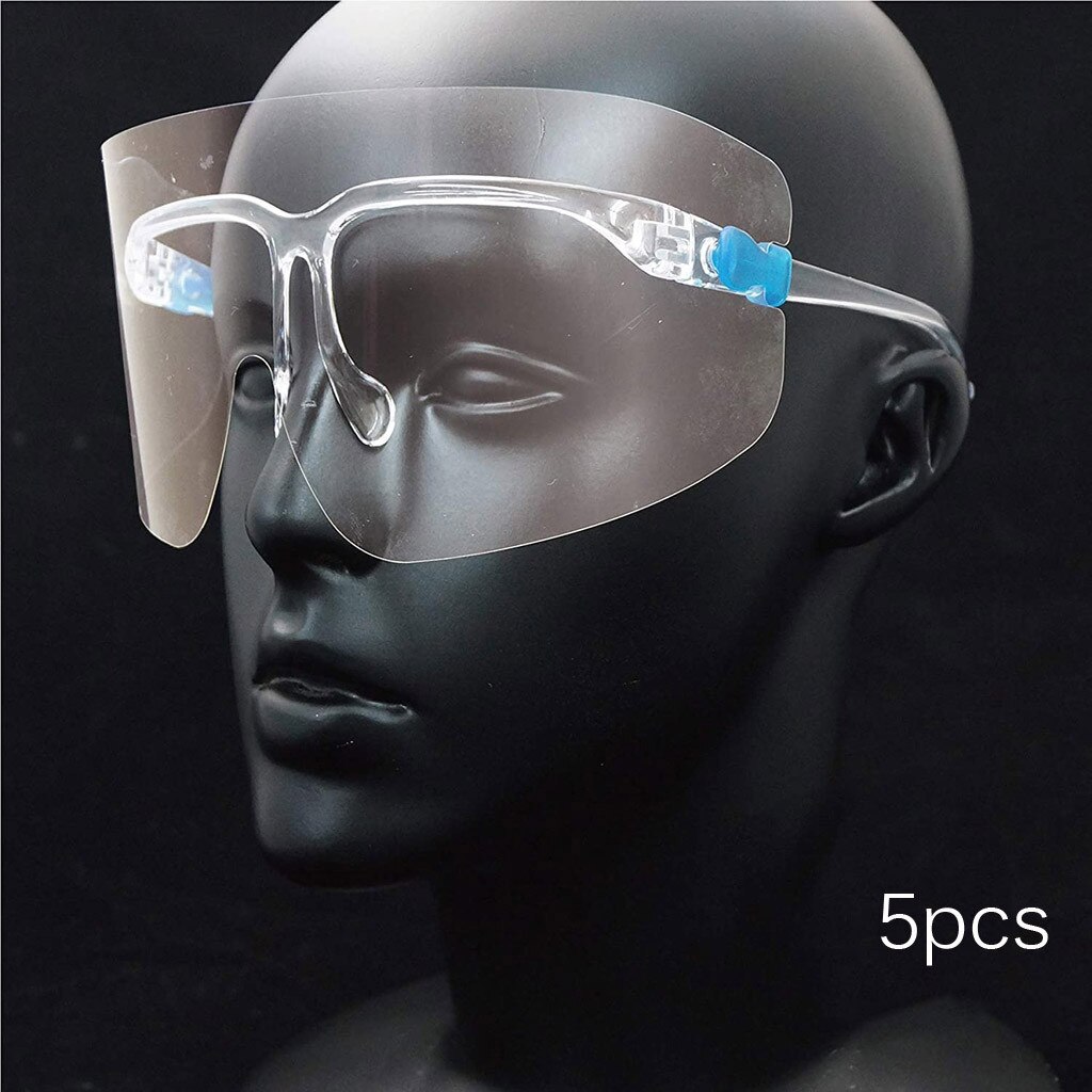 5Pcs Unisex Clear Plastic Keuken Glazen Beschermende Guard Anti-Fog Anti-Olie Protect Ogen Gezicht Cover Transparant masker Bril