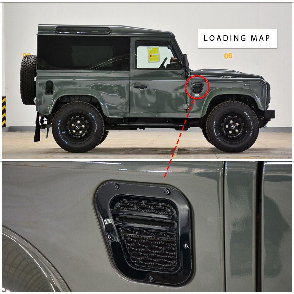 Car auto parts tuning air vent side vents grill 1pair left and right ABS for Land rover defend parts