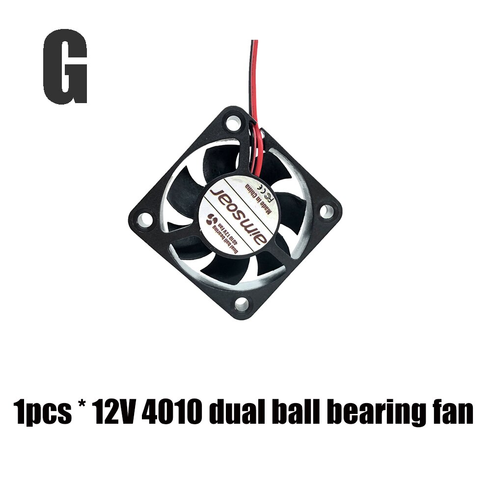 3010/4010/4020/5015/6015mm oil/hydraulic/dual ball bearing fan 12v/24v cooler cooling fan blower 2 Pin For Creality ender3 cr10: G.4010 Dual ball 12V