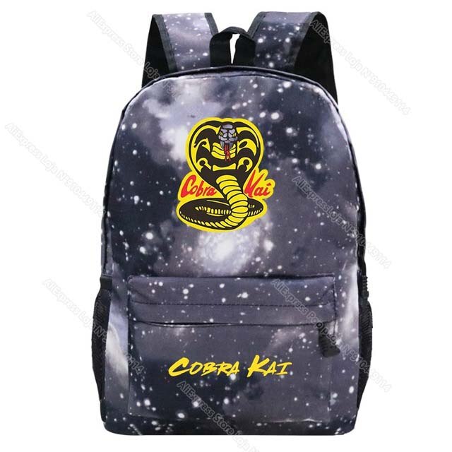 Mochila escolar de nailon con de Cobra Kai para niños y niñas, morral escolar con de Cobra Kai: 10