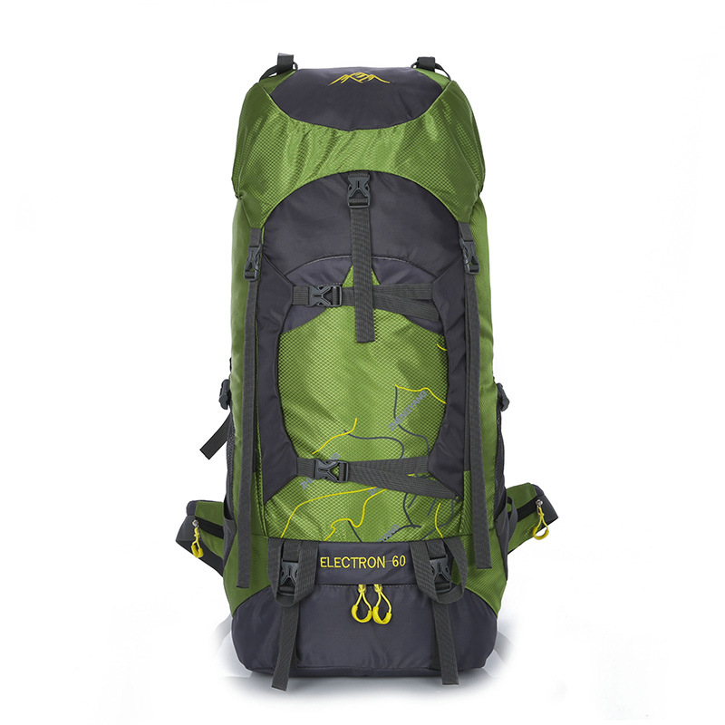 60L Waterproof Climbing Hiking Camping Backpack Women&amp;Men Pack Mountain Rucksack Outdoor Sport Tourism Travel Bags: Army Green