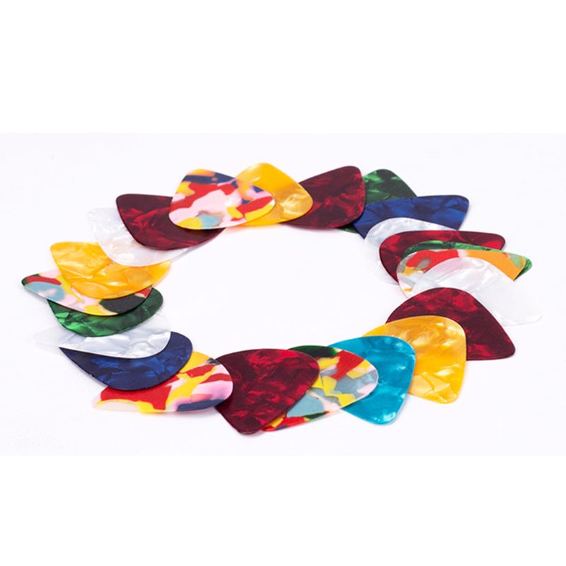 Púas de guitarra calibre grueso pesado surtido perla variedad Sampler paquete-50 piezas coloridas