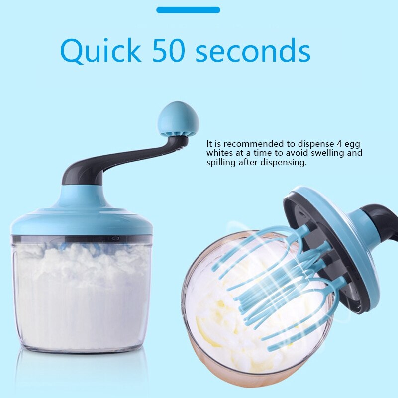 Manual Egg Cream Whisk Hand Type Foam Maker Milk Frother Handheld Multi-Functional Eggs Beater Practical Kitchen Tool 1100Ml