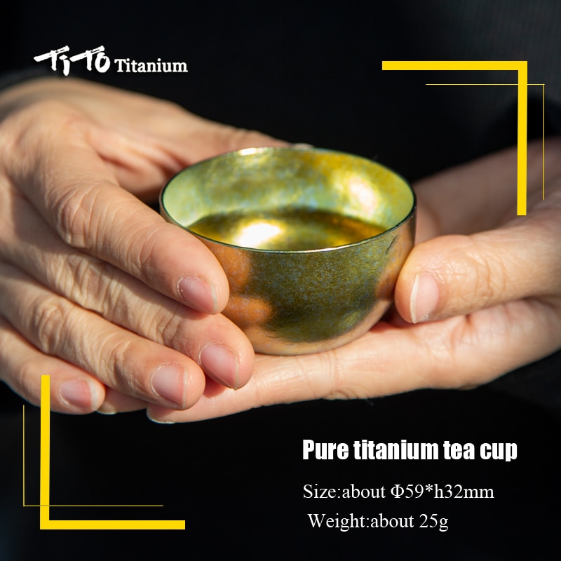 Tito Pure Titanium Thee Cup Titanium Legering Thee Kom Titanium Wijn Cup Dubbele Titanium Cup Titanium Water Cup