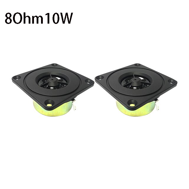 2Pcs 2 Inch Tweeter Hifi 8Ohm 4Ohm 10W Audio Speaker 52mm Square Tweeter Repair 4Ohm Loudspeaker Treble Speaker DIY Home Theater: 2 Pieces-8Ohm