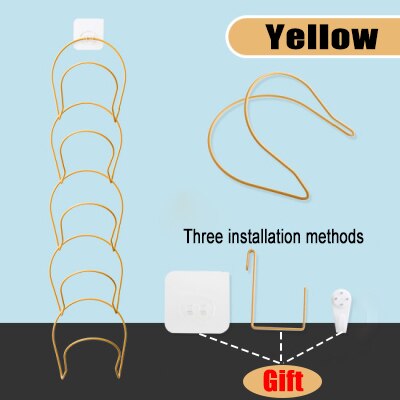Perchero para gorras de béisbol, organizador para el hogar, colgador para puerta de armario, ganchos para Bata: yellow