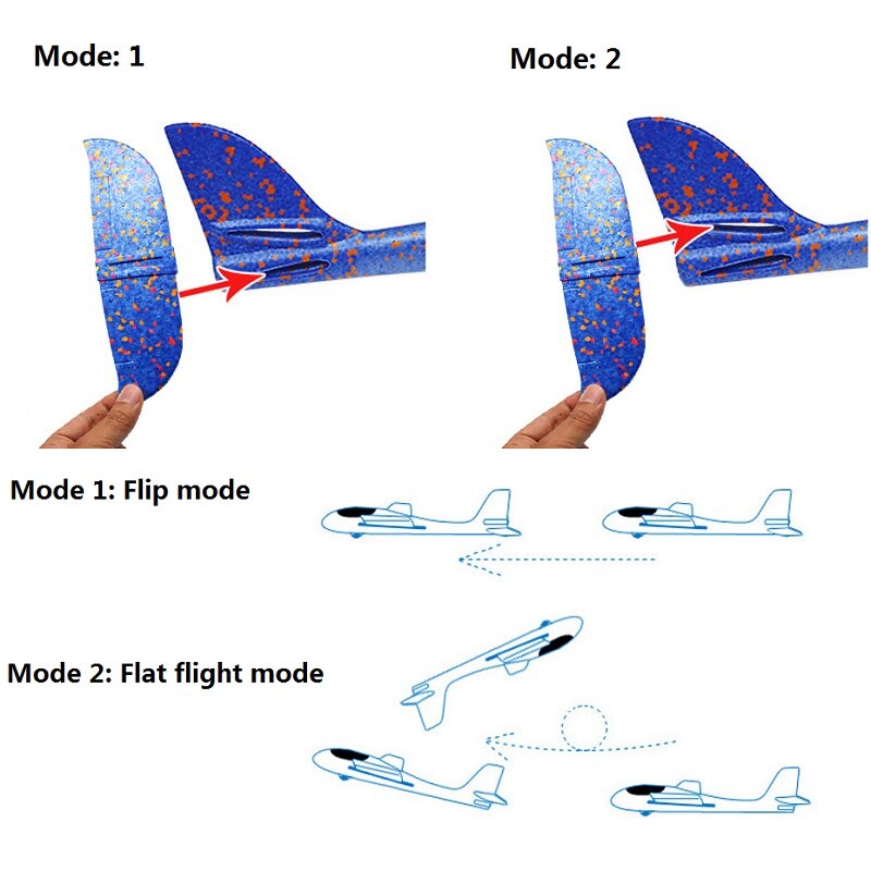 Hand Werfen Fliegen Segelflugzeug Flugzeuge Schaum Flugzeug Spielzeug Kinder Große Schaum Flugzeug 48 CM/38CM Hand Werfen Flugzeug outdoor Spielzeug für Kinder