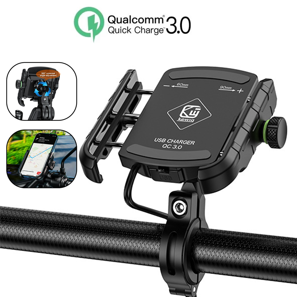 Motorrad-handyhalterung mit schnell-usb-ladegerät, kabelloser schnellladefunktion, motorrad-spiegelhalterung, lenkerhalterung