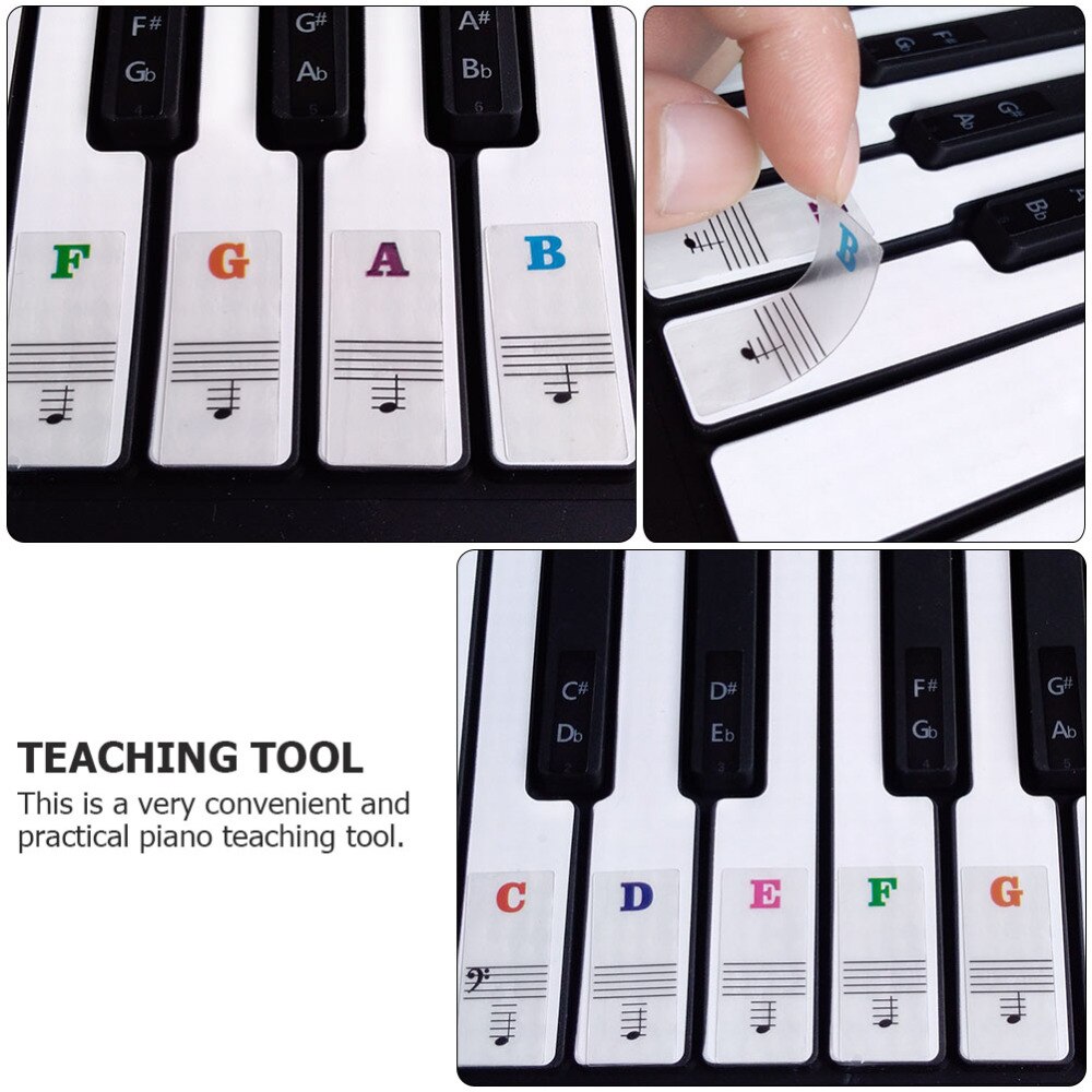1 vel paino beginner stickes toetsenbordsticker voor instrument