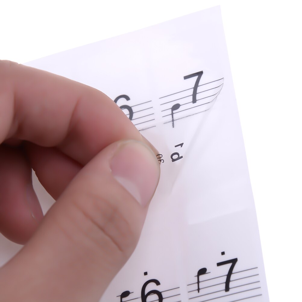 Elektronisch toetsenbord 88 toetsen stickers 1 vel piano toetsenbord 54/61 toetsen muziek sticker label notitie leer biginners kids