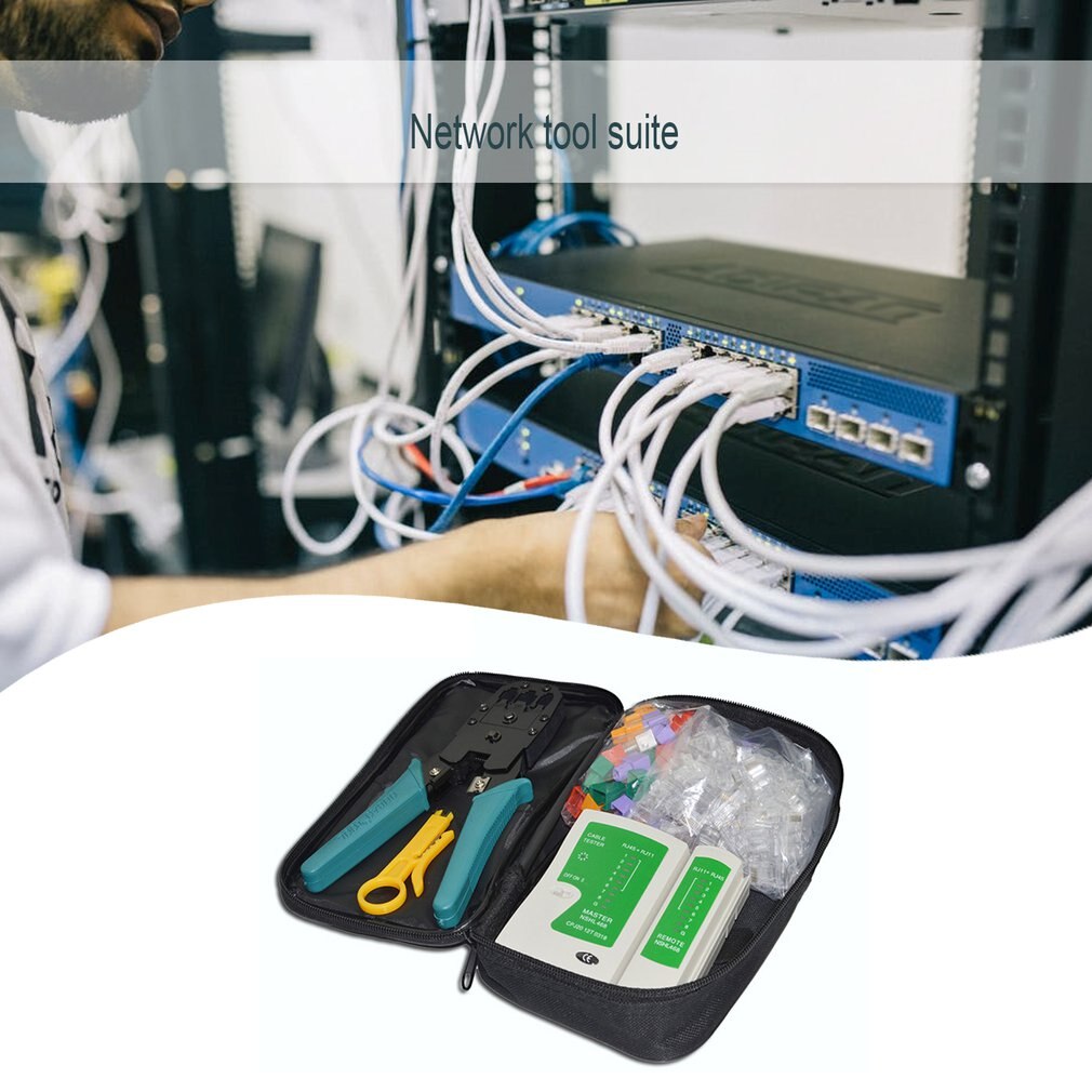 Network Cabling Tools Plastic 8P / 6P / 4P Crimping Pliers Line Finder