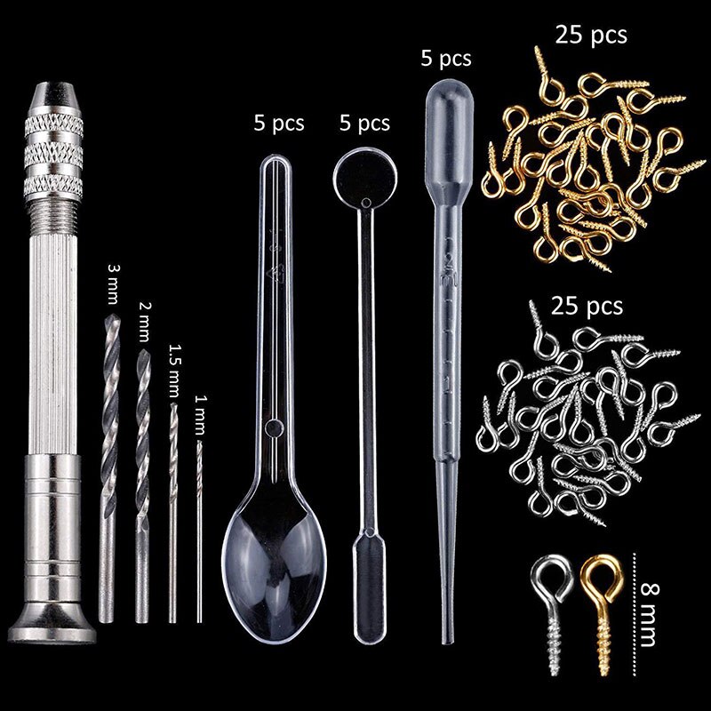 94 Pieces Silicone Casting Molds And Tools Set With A Black Storage Bag For Silicone Casting Mold Diy Jewelry Craft Making