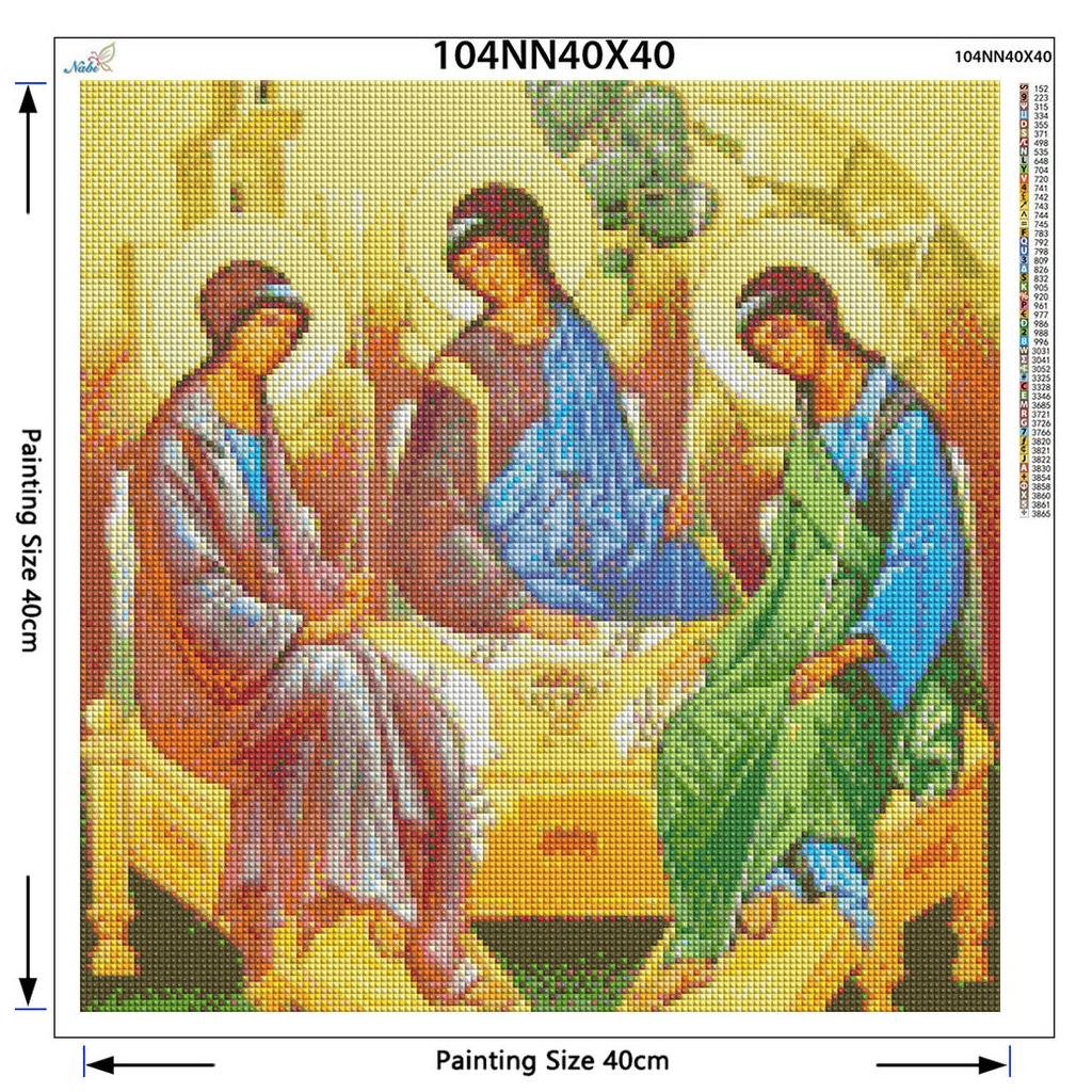 3d DIY 5D full diamond embroidery religions icons the holy trinity diamond painting cross stitch picture wall sticker