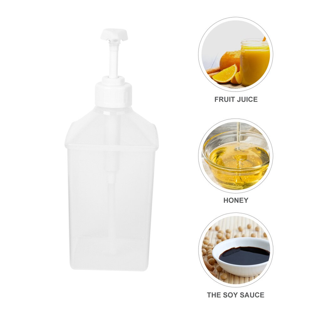 1100ml Syrup Dispenser Bottle Transparent Bottle Empty Liquid Container