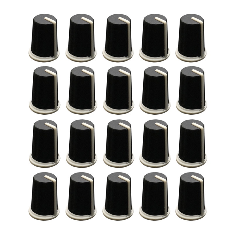 20Pcs Black EQ Rotary Knob DJ Potentiometer Equipment Replacement Knobs Parts For Pioneer DJM800 900 NVS 2000 BXS