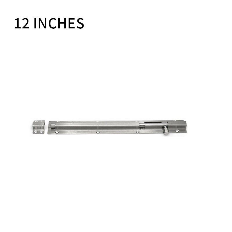 Verrous de porte de meuble, serrures en acier inoxydable de 1.5/2/3/4/6/8/10/12 pouces, loquet de chaîne de porte coulissante pour quincaillerie de sécurité de portail: F