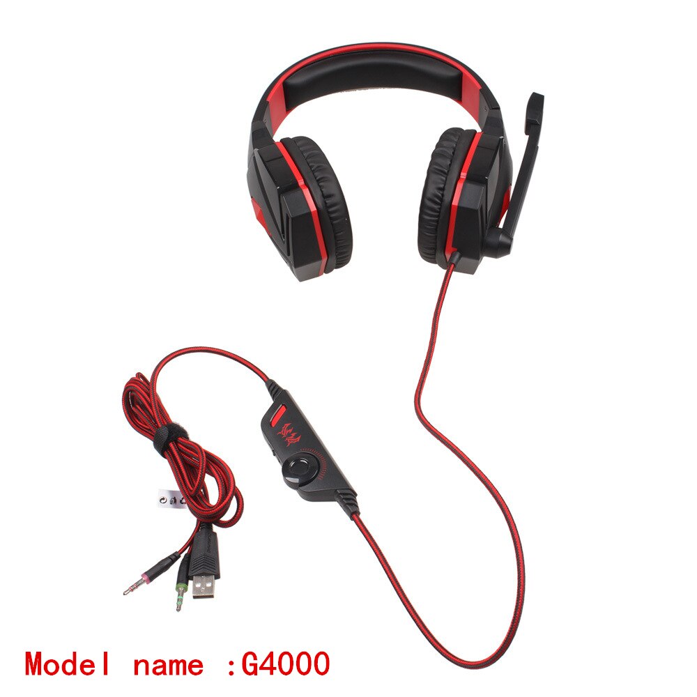 KOTION cada G2000 G9000 G4000 auriculares estéreo para gaming gran ordenador con micrófono LED luz Deep Bass gamer auriculares