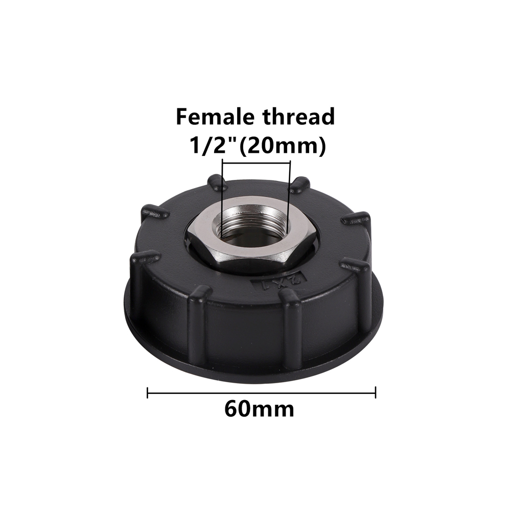 S60x6 Coarse Thread to 1/2" 3/4" Male/Female Thread IBC Water Tank Replacement Adapter Garden Hose Fittings Drain Connector: Type 8