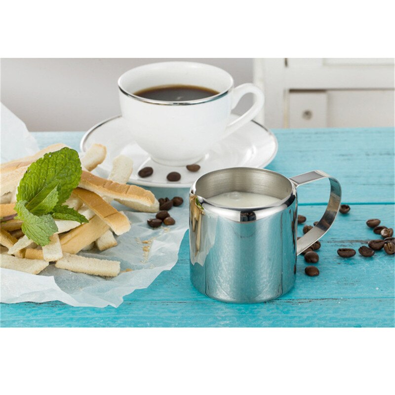 4YANG European Style Flower Milk Cup Multi-standard Stainless Steel Coffee Machine Sumas Milk Cup Milk Tank Milk Pot Coffe Tools