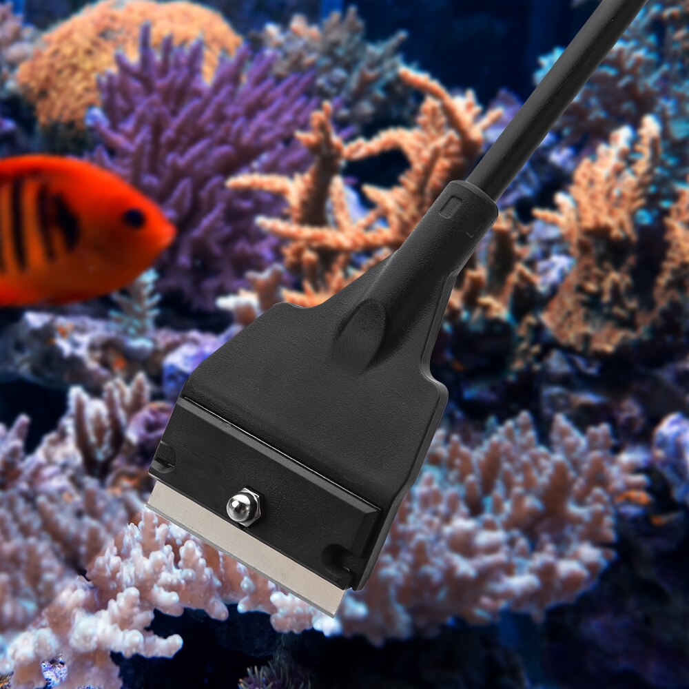 Rvs Aquarium Fish Tank Algen Schraper Schoon Borstel Blade Aquatic Water Levende Plant Gras Cleaning Multi-Tool Cleaner