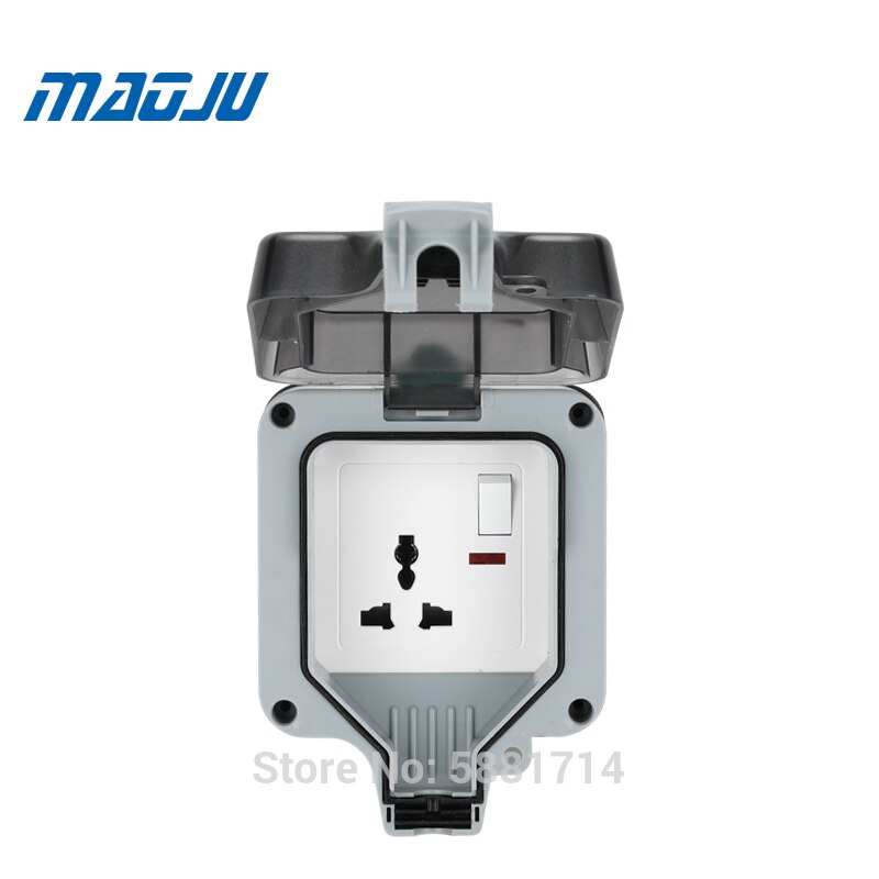 Weatherproof Outdoor Use Power Outlet IP66 Waterproof Socket Switch 3 Pin Multifunction Socket With On Off Switch