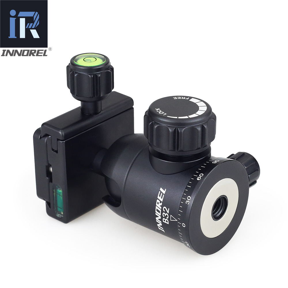 Innorel-tripé panorâmico de liga de alumínio b44/b36/b32 para câmera, carga máxima de 15/12/8kg, placa de liberação rápida, para lente telegráfica