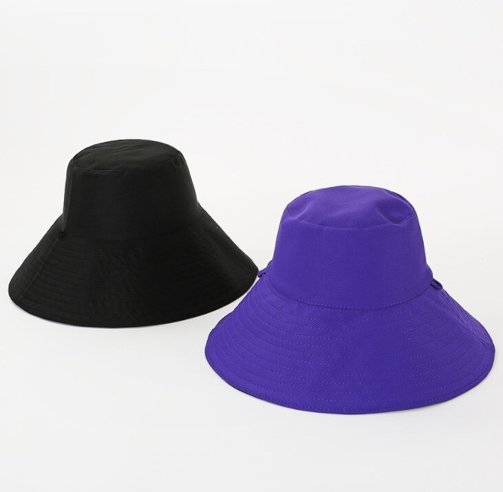 Cotton Double sided black yellow Bucket Hat Fisherman Hat outdoor travel hat Sun Cap Hats for Men and Women