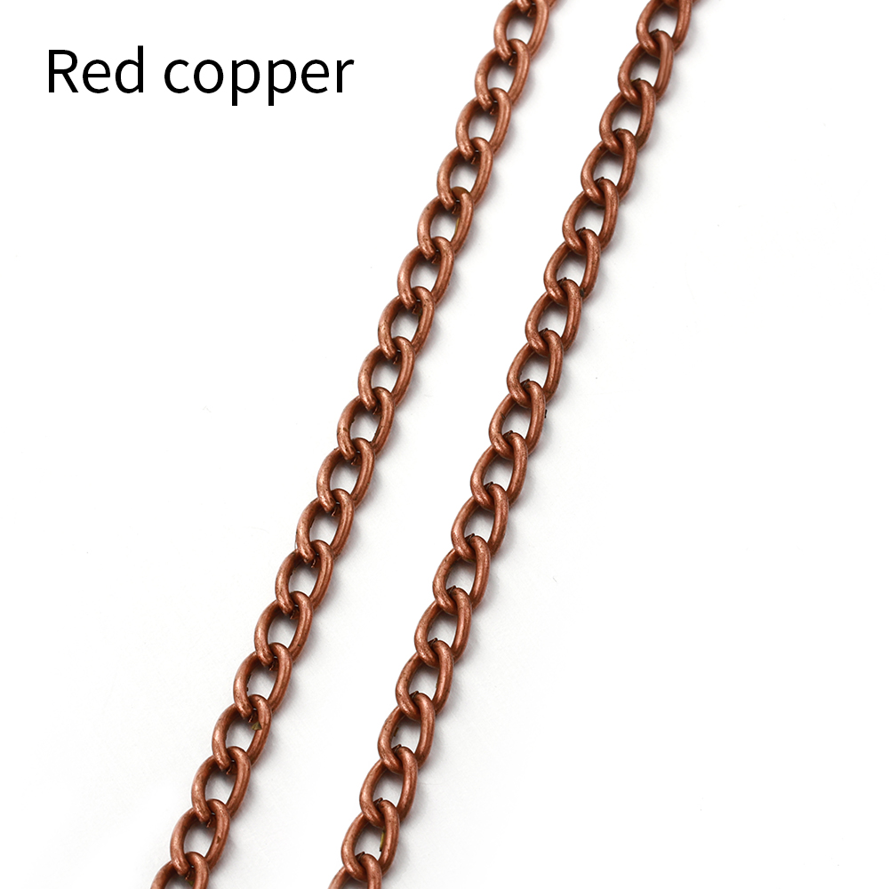 2 m/lote de cadenas para collar y pulsera, cadena de eslabones chapada en plata/oro/negro de armas/bronce de 2,5/3,5/4,5mm para accesorios de fabricación de joyería DIY: S / YELLOW