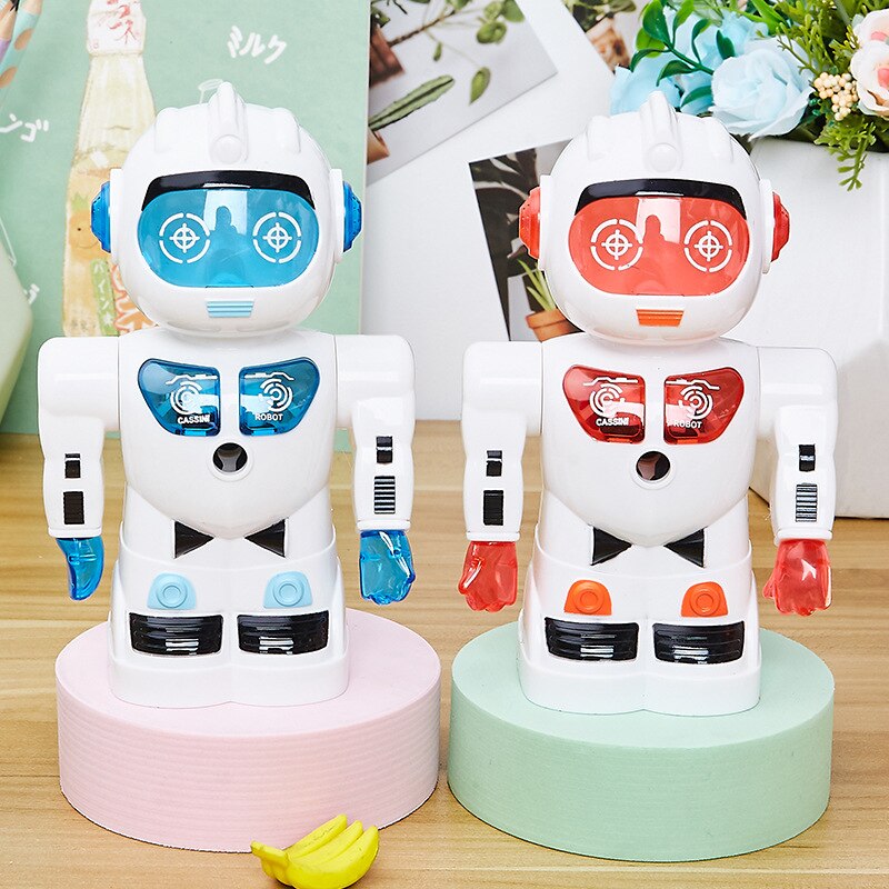 Taille-crayon Robot à modélisation créative, fournitures d'étudiants intéressantes, alimentation automatique du stylo