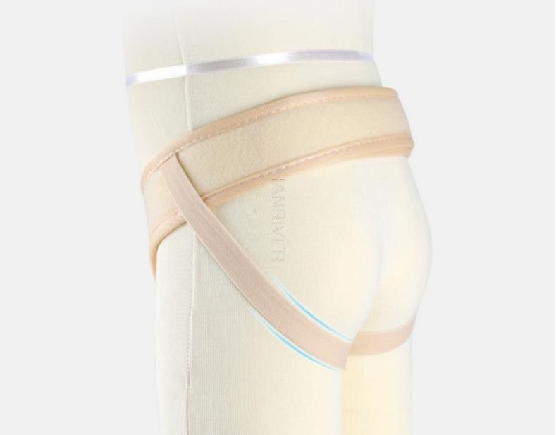 Brokk belte fagverk for inguinal eller sports brokk støtte brace smertelindring gjenoppretting stropp med 2 flyttbare kompresjonsputer
