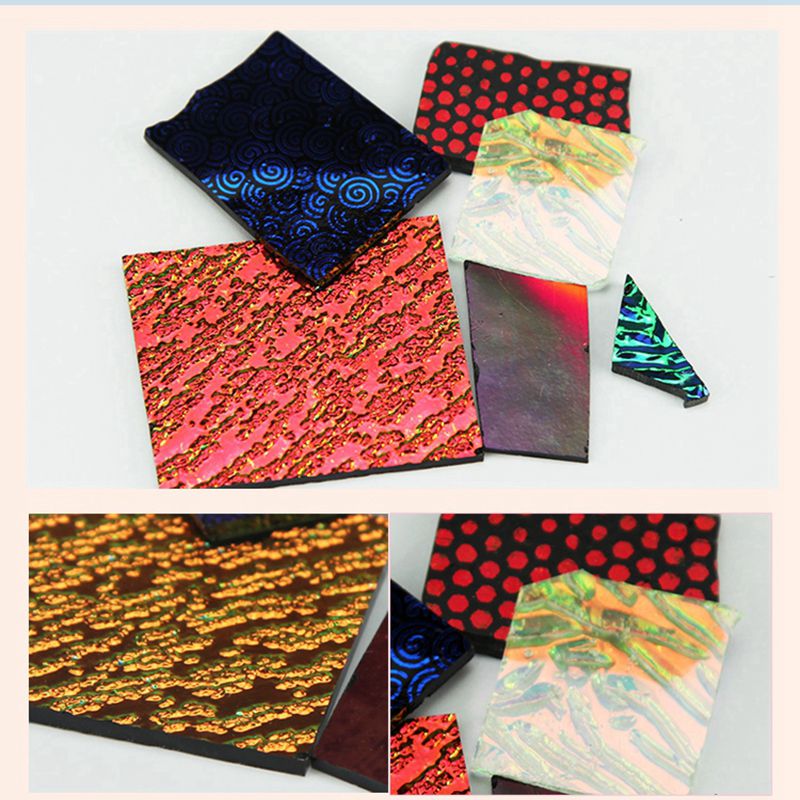 Juego de 5 bolsas de vidrio dicroico Fusing accesorios de horno de microondas para decoración artesanal DIY