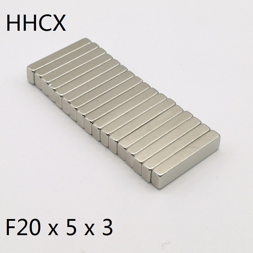 10 20 50 100 Stks/partij Blok Magneet 20X5X3 N35 Magneet 20*5*3 Magneten 20 X 5 X 3 Voor Moto